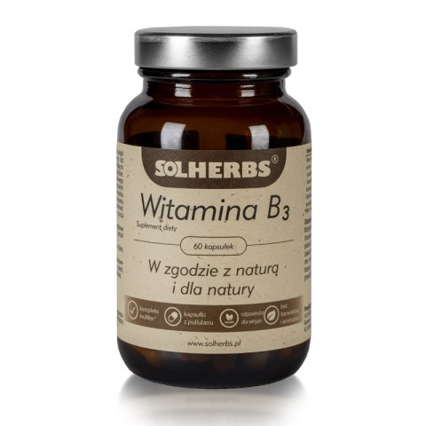 SOLHERBS Witamina B3 60 kapsułek SOLHERBS Witamina B3 60 kapsułek