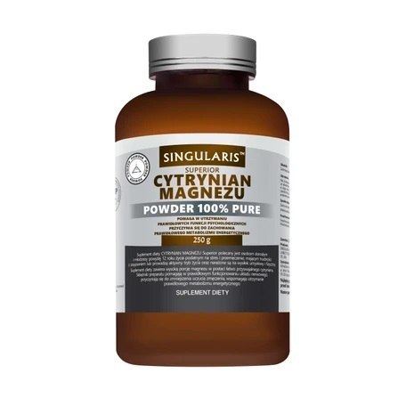 Singularis Cytrynian Magnezu 100% w proszku 250 g Singularis Cytrynian Magnezu 100% w proszku 250 g