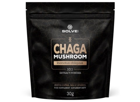 SolveLabs Chaga (Błyskoporek Podkorowy) 10:1 Mushroom Powder 30g SolveLabs Chaga (Błyskoporek Podkorowy) 10:1 Mushroom Powder 30g