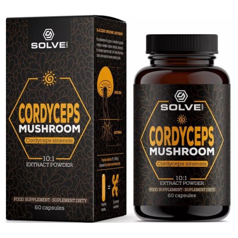 SolveLabs Cordyceps (Cordyceps sinensis) 10:1 Ekstrakt 60 kapsułek SolveLabs Cordyceps (Cordyceps sinensis) 10:1 Ekstrakt 60 kapsułek