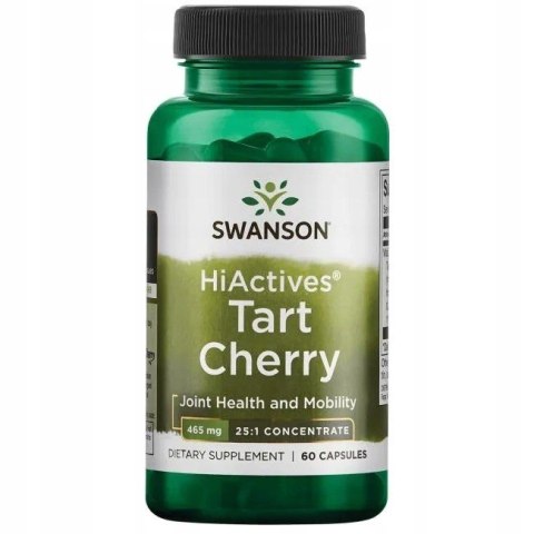 Swanson HiActives Tart Cherry Extract 465 mg 60 kapsułek Swanson HiActives Tart Cherry Extract 465 mg 60 kapsułek
