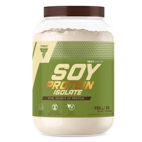 Trec Soy Protein Vege Białko Sojowe w proszku 750 g o smaku waniliowym Trec Soy Protein Vege Białko Sojowe w proszku 750 g o smaku waniliowym