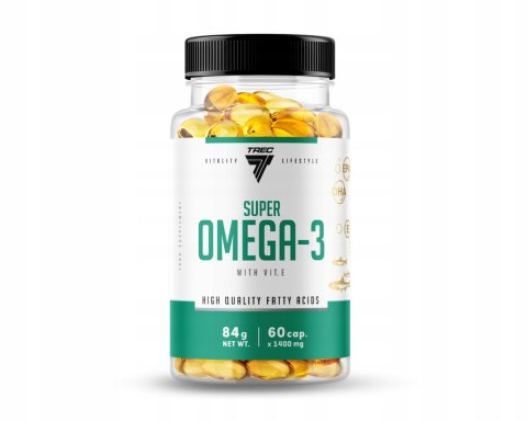 Trec Super Omega 3 z witaminą E 60 kapsułek Trec Super Omega 3 z witaminą E 60 kapsułek