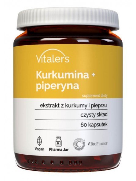 Vitaler's Kurkumina 500mg + Piperyna 5mg 60 kapsułek Vitaler's Kurkumina 500mg + Piperyna 5mg 60 kapsułek
