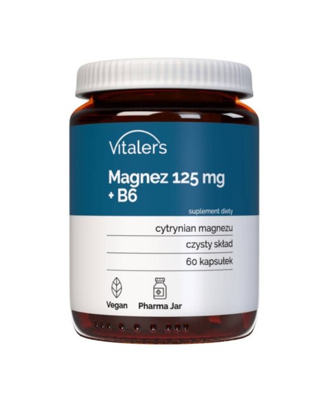 Vitaler's Magnez 125 mg + B6 12,5 mg 60 kapsułek Vitaler's Magnez 125 mg + B6 12,5 mg 60 kapsułek