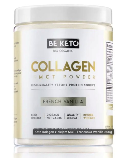 BeKeto Keto Kolagen z olejem MCT o smaku waniliowym 300g BeKeto Keto Kolagen z olejem MCT o smaku waniliowym 300g