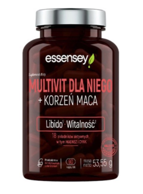 Essensey Multivit dla niego + korzeń maca 90 kapsułek Essensey Multivit dla niego + korzeń maca 90 kapsułek