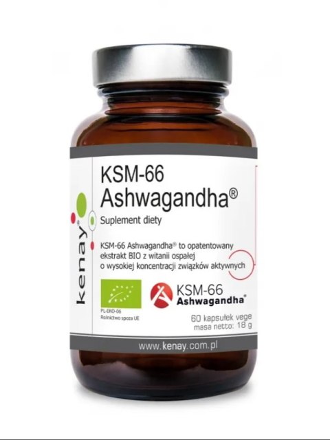 Kenay Ashwagandha KSM-66 BIO 60 kapsułek Kenay Ashwagandha KSM-66 BIO 60 kapsułek