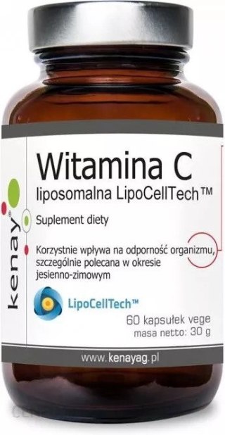 Kenay Witamina C Liposomalna LipoCellTech – 60 kapsułek wspierających odporność i zdrowie