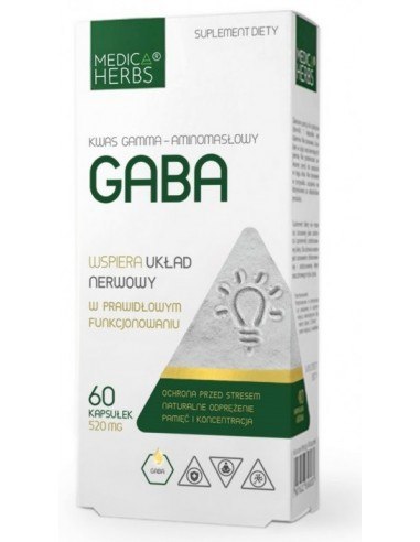 Medica Herbs GABA 60 kapsułek Medica Herbs GABA 60 kapsułek
