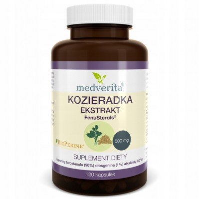 Medverita Kozieradka FenuSterols ekstrakt 120 kapsułek Medverita Kozieradka FenuSterols ekstrakt 120 kapsułek