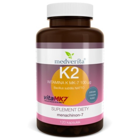 Medverita Witamina K2 MK-7 100 ug 120 kapsułek Medverita Witamina K2 MK-7 100 ug 120 kapsułek