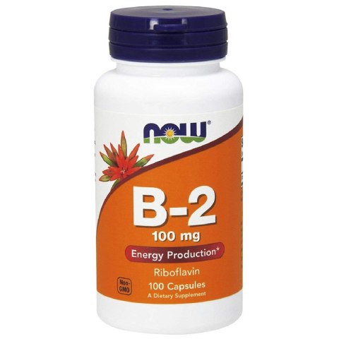 NOW Foods Ryboflawina (Witamina B2) 100mg 100 kapsułek NOW Foods Ryboflawina (Witamina B2) 100mg 100 kapsułek