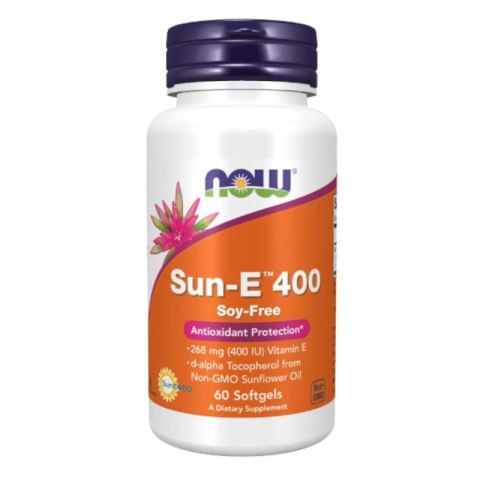 Now Foods Sun-E 400 IU 60 kapsułek Now Foods Sun-E 400 IU 60 kapsułek