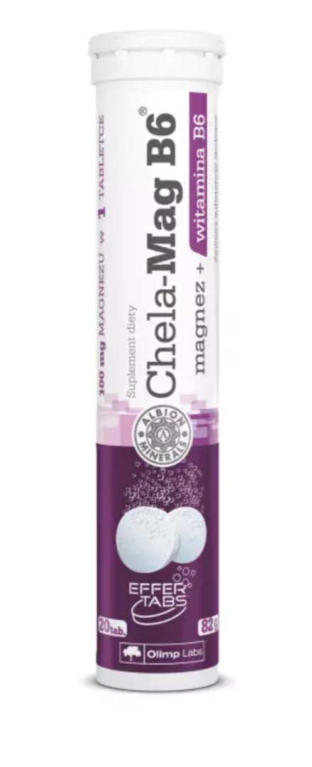 Olimp Chela - Mag B6 20 tabletek musujących o smaku pomarańczowym Olimp Chela - Mag B6 20 tabletek musujących o smaku pomarańczowym