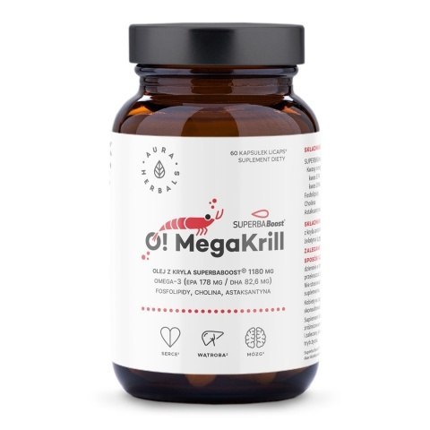 Aura Herbals O! MegaKrill 1180 mg 60 kapsułek Aura Herbals O! MegaKrill 1180 mg 60 kapsułek