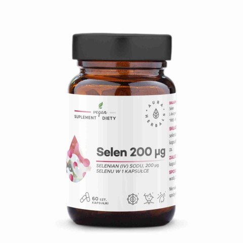 Aura Herbals Selen 200 µg selenian (IV) sodu 60 kapsułek Aura Herbals Selen 200 µg selenian (IV) sodu 60 kapsułek