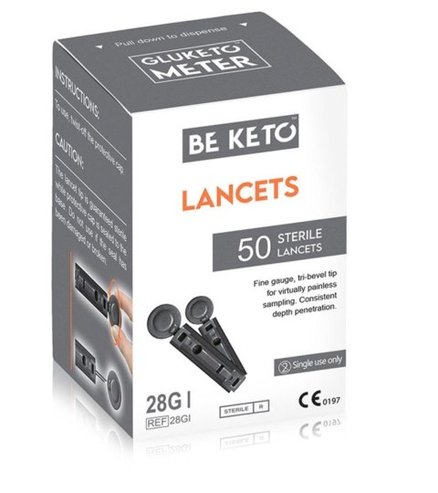 BeKeto GluKeto Meter sterylne lancety 50 sztuk BeKeto GluKeto Meter sterylne lancety 50 sztuk