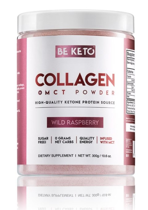 BeKeto Keto Kolagen z olejem MCT o smaku malinowym 300g BeKeto Keto Kolagen z olejem MCT o smaku malinowym 300g