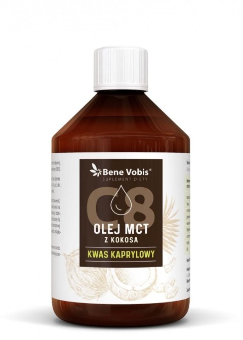 Bene Vobis Olej MCT z kokosa Kwas kaprylowy 500ml Bene Vobis Olej MCT z kokosa Kwas kaprylowy 500ml