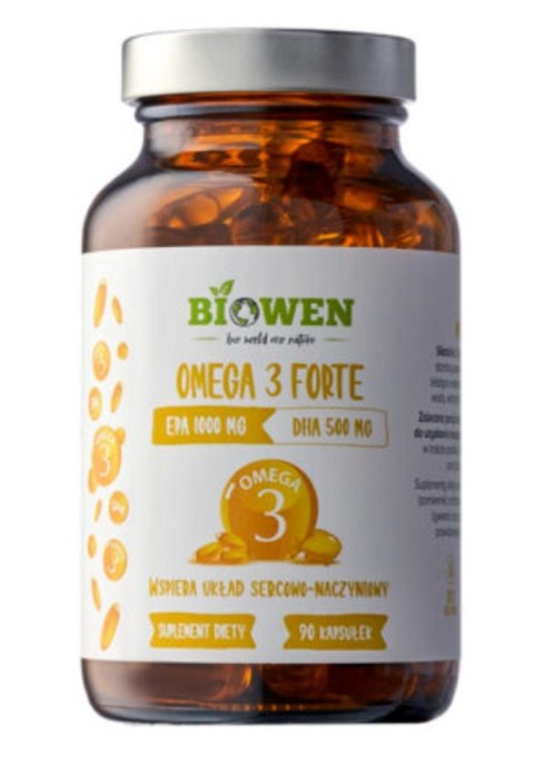 Biowen Omega 3 Forte 1000 mg EPA 500 mg DHA 90 kapsułek Biowen Omega 3 Forte 1000 mg EPA 500 mg DHA 90 kapsułek