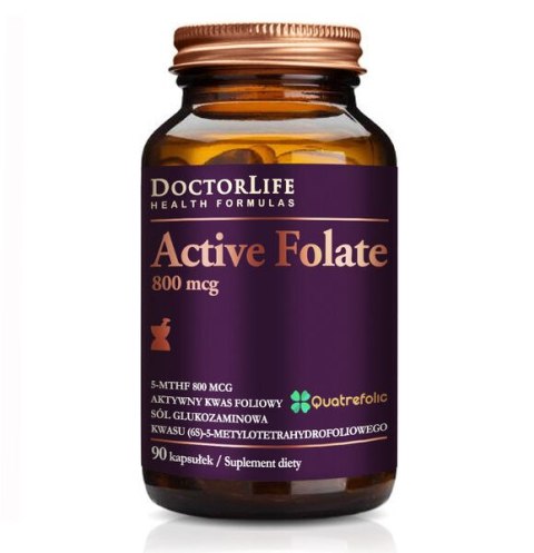 Doctor Life Active Folate Quatrefolic 5-MTHF 90 kapsułek Doctor Life Active Folate Quatrefolic 5-MTHF 90 kapsułek