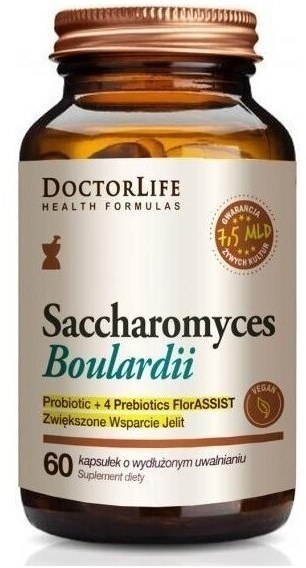 Doctor Life Saccharomyces boulardii 7,5 mld 60 kapsułek Doctor Life Saccharomyces boulardii 7,5 mld 60 kapsułek