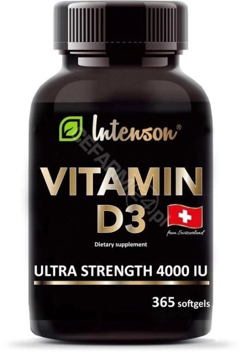 Intenson Witamina D3 4000 IU 120 kapsułek Intenson Witamina D3 4000 IU 120 kapsułek