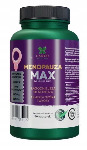 Lanco Nutritions Menopauza Max 60 kapsułek Lanco Nutritions Menopauza Max 60 kapsułek