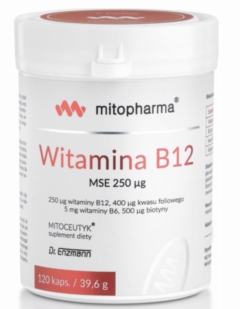 Mito-Pharma Witamina B12 MSE 250ug 120 kapsułek Mito-Pharma Witamina B12 MSE 250ug 120 kapsułek