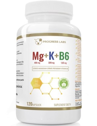 Progress Labs Mg+K+Vit B6 120 kapsułek