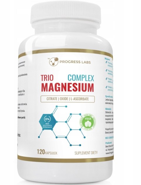 Progress Labs Trio Magnesium Complex 120 kapsułek Progress Labs Trio Magnesium Complex 120 kapsułek