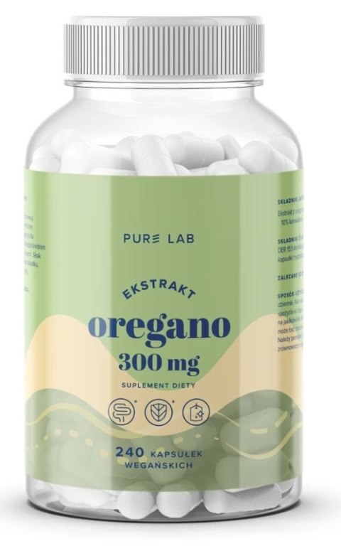 Pure Lab Ekstrakt z oregano 300 mg 240 kapsułek Pure Lab Ekstrakt z oregano 300 mg 240 kapsułek