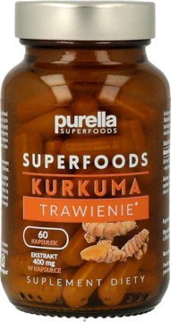Purella Kurkuma Trawienie – suplement diety na wspomaganie trawienia – 60 kapsułek