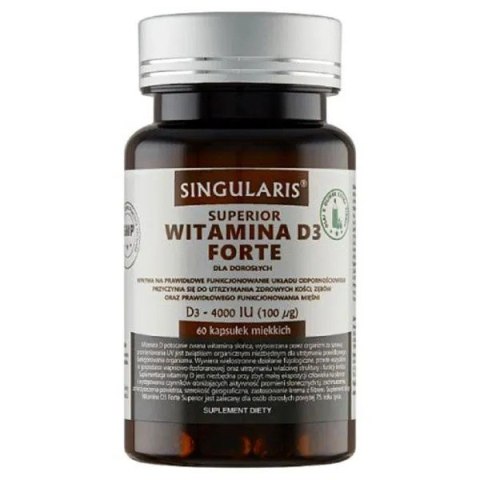 Singularis Superior Witamina D3 Forte 4000IU 60 kapsułek miękkich Singularis Superior Witamina D3 Forte 4000IU 60 kapsułek miękkich