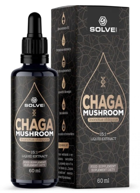 SolveLabs Błyskoporek podkorowy (Chaga) w kroplach 60 ml SolveLabs Błyskoporek podkorowy (Chaga) w kroplach 60 ml