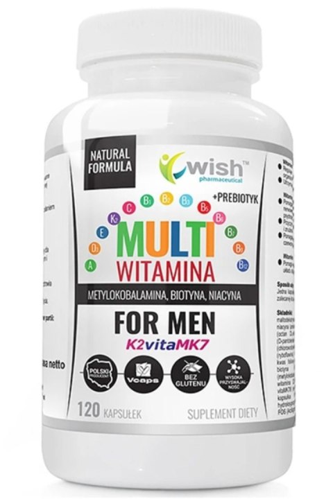 Wish Multiwitamina Complex dla mężczyzn 120 kapsułek Wish Multiwitamina Complex dla mężczyzn 120 kapsułek
