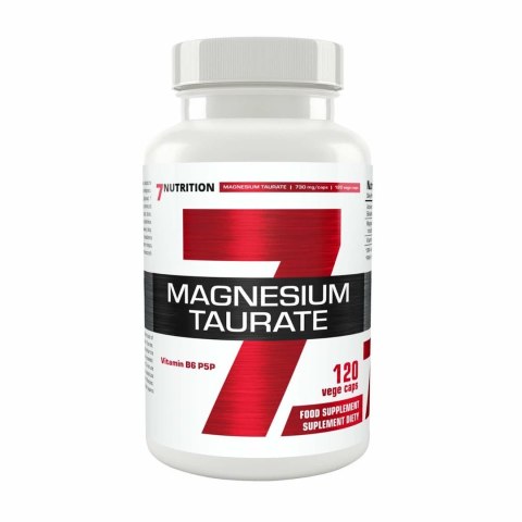 7Nutrition Magnesium Taurate z witaminą B6 P5P 120 vege kapsułek 7Nutrition Magnesium Taurate z witaminą B6 P5P 120 vege kapsułek