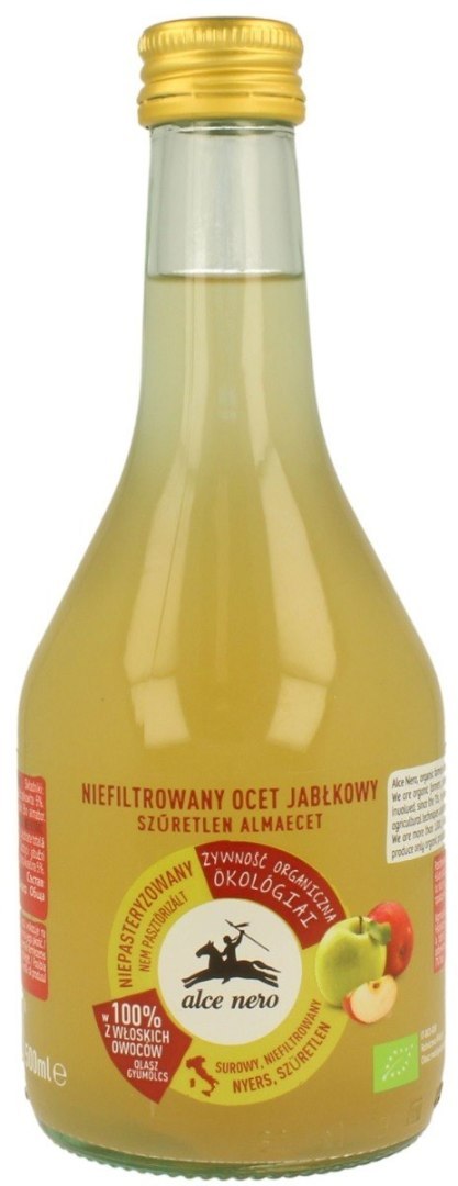 Alce Nero Ocet Jabłkowy 5% Niefiltrowany BIO 500 ml Alce Nero Ocet Jabłkowy 5% Niefiltrowany BIO 500 ml