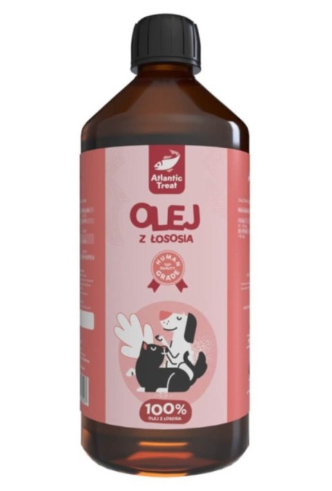 Atlantic Treat Olej z łososia 1000 ml dla psów i kotów Atlantic Treat Olej z łososia 1000 ml dla psów i kotów