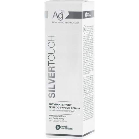 Invex Remedies Antybakteryjny płyn do twarzy i ciała 200 ml ze srebrem monojonowym Ag124 Invex Remedies Antybakteryjny płyn do twarzy i ciała 200 ml ze srebrem monojonowym Ag124