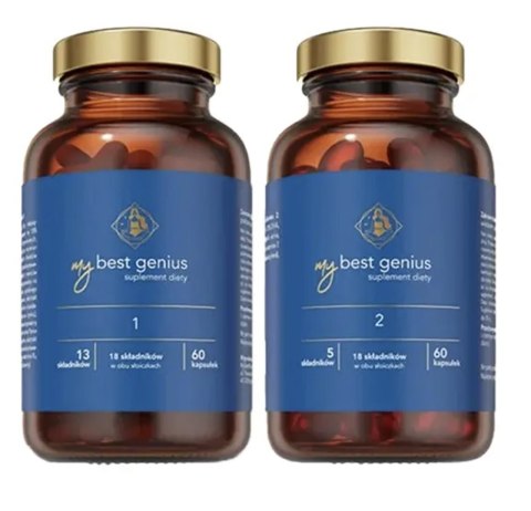 MyBestPharm MyBestGenius 1 i 2 (60 + 60 kapsułek) 120 kapsułek MyBestPharm MyBestGenius 1 i 2 (60 + 60 kapsułek) 120 kapsułek