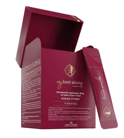 MyBestPharm MyBestSkinny – proszek o wiśniowym aromacie wspierający metabolizm i kontrolę wagi, 30 saszetek MyBestPharm MyBestSkinny – proszek o wiśniowym aromacie wspierający metabolizm i kontrolę wagi, 30 saszetek