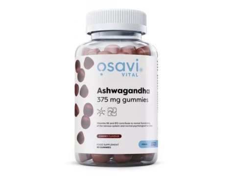 Osavi Ashwagandha 375 mg 90 żelków o smaku wiśniowym Osavi Ashwagandha 375 mg 90 żelków o smaku wiśniowym