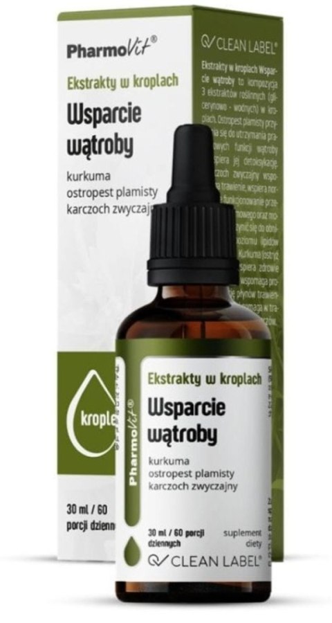 Pharmovit Ekstrakty w kroplach Wsparcie wątroby 30 ml Pharmovit Ekstrakty w kroplach Wsparcie wątroby 30 ml