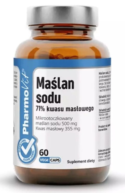 Pharmovit Maślan sodu 71% kwasu masłowego 60 kapsułek Pharmovit Maślan sodu 71% kwasu masłowego 60 kapsułek