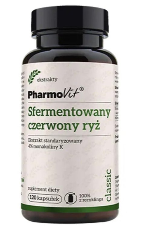 Pharmovit Sfermentowany czerwony ryż 120 kapsułek Pharmovit Sfermentowany czerwony ryż 120 kapsułek
