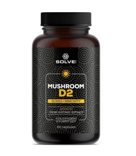 SolveLabs Witamina D2 MUSHROOM D2 Shiitake 2000IU 60 kapsułek SolveLabs Witamina D2 MUSHROOM D2 Shiitake 2000IU 60 kapsułek