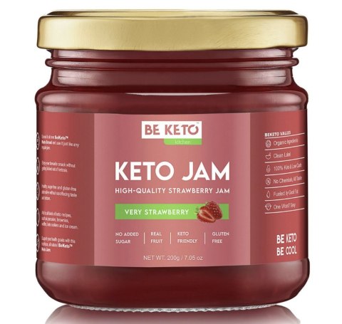 BeKeto Keto Dżem Bardzo truskawkowy 200g BeKeto Keto Dżem Bardzo truskawkowy 200g