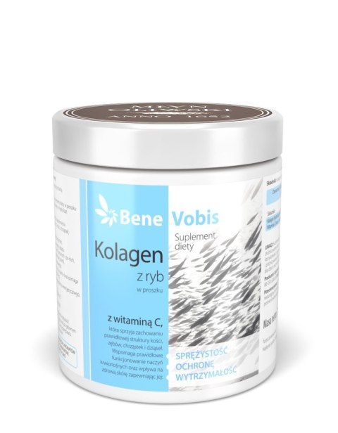 Bene Vobis Kolagen Rybi (hydrolizat żelatynowy) z Witaminą C 250 g Bene Vobis Kolagen Rybi (hydrolizat żelatynowy) z Witaminą C 250 g